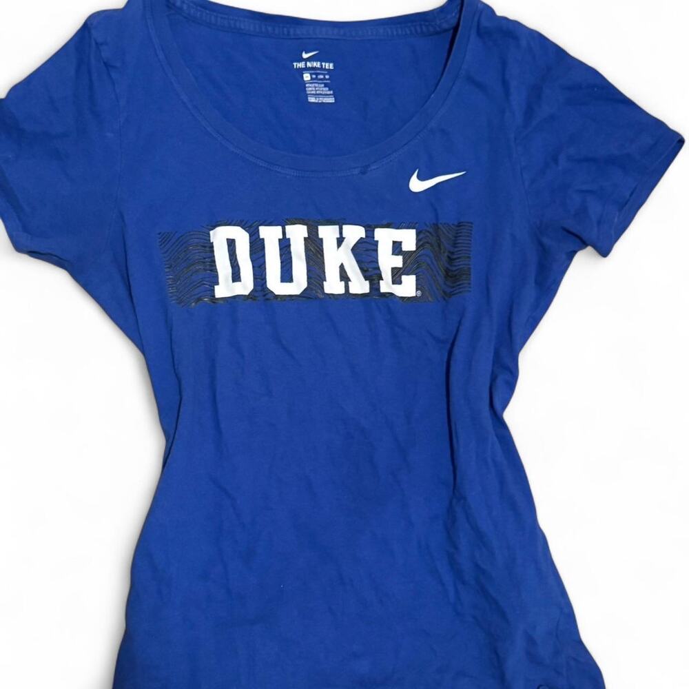 Blue nike duke university scoop neck tee shirt